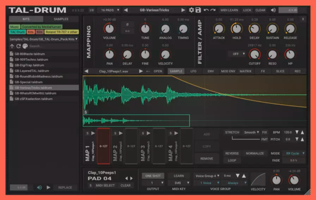 Togu Audio Line TAL-Drum for Mac 2.5.5 虚拟鼓机插件