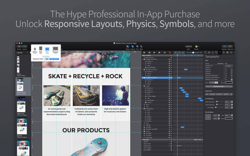 Hype 4 Pro for Mac HTML5 4.1.18 网页动画制作软件