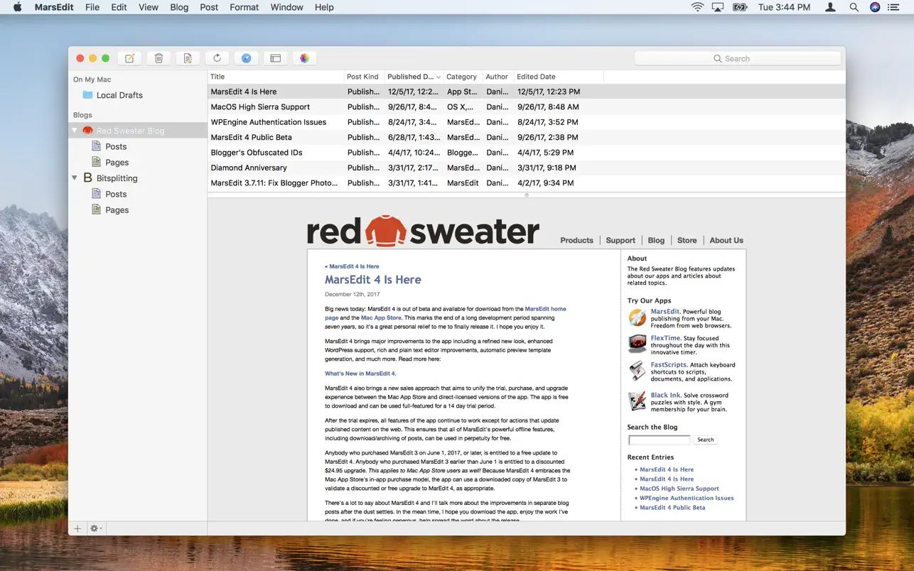 MarsEdit for Mac 5.2.1 博客编辑器