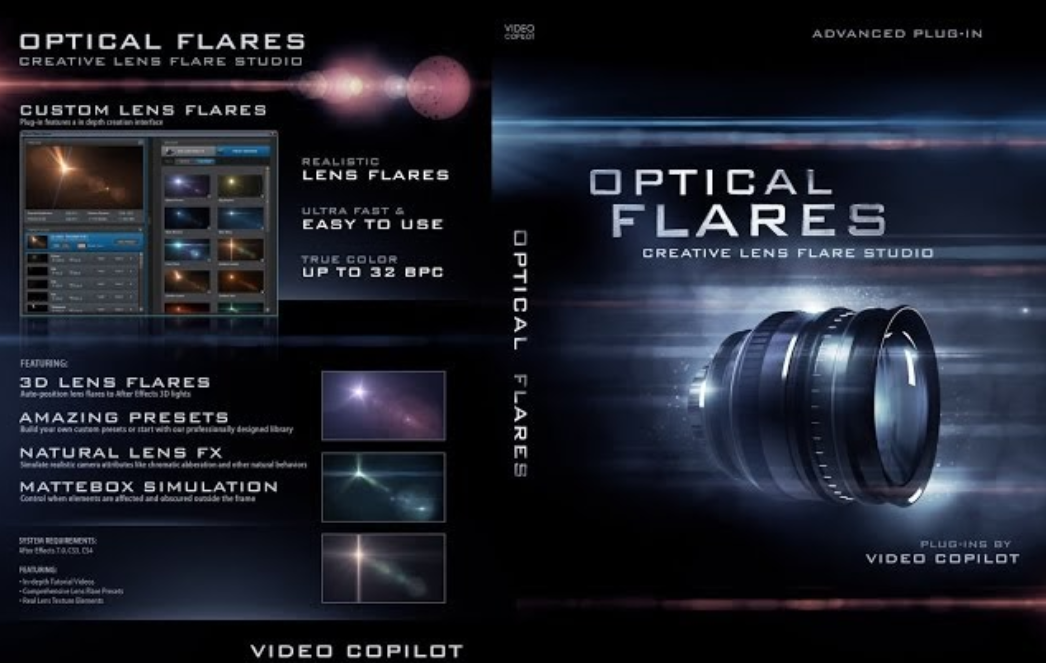 Video Copilot Optical Flares v1.3.8 镜头光晕效果AE插件