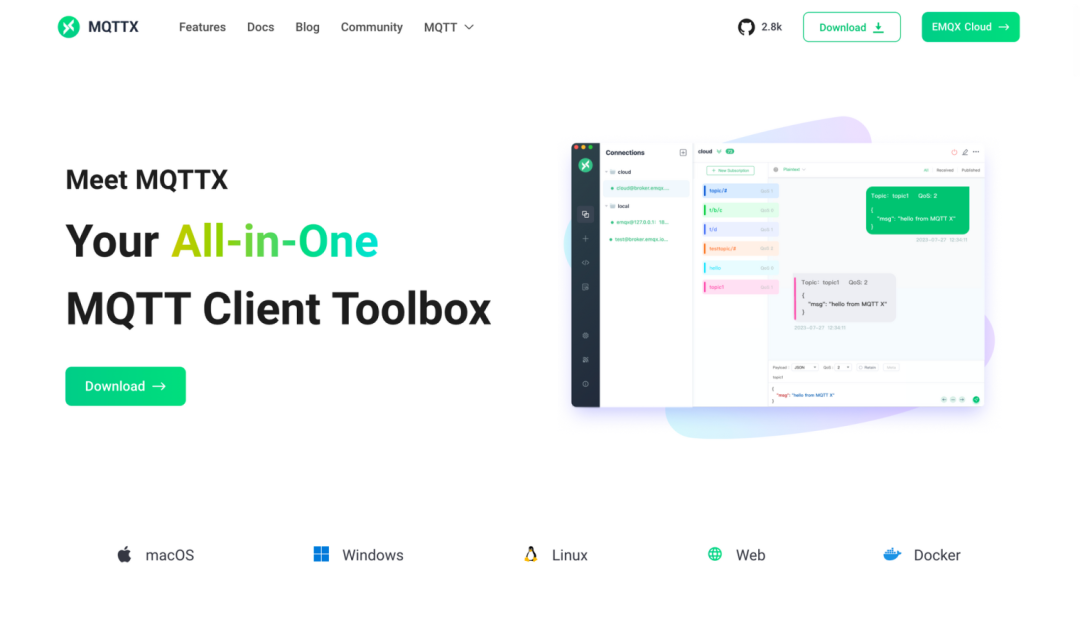 MQTTX for Mac 1.10.0 MQTT调试工具