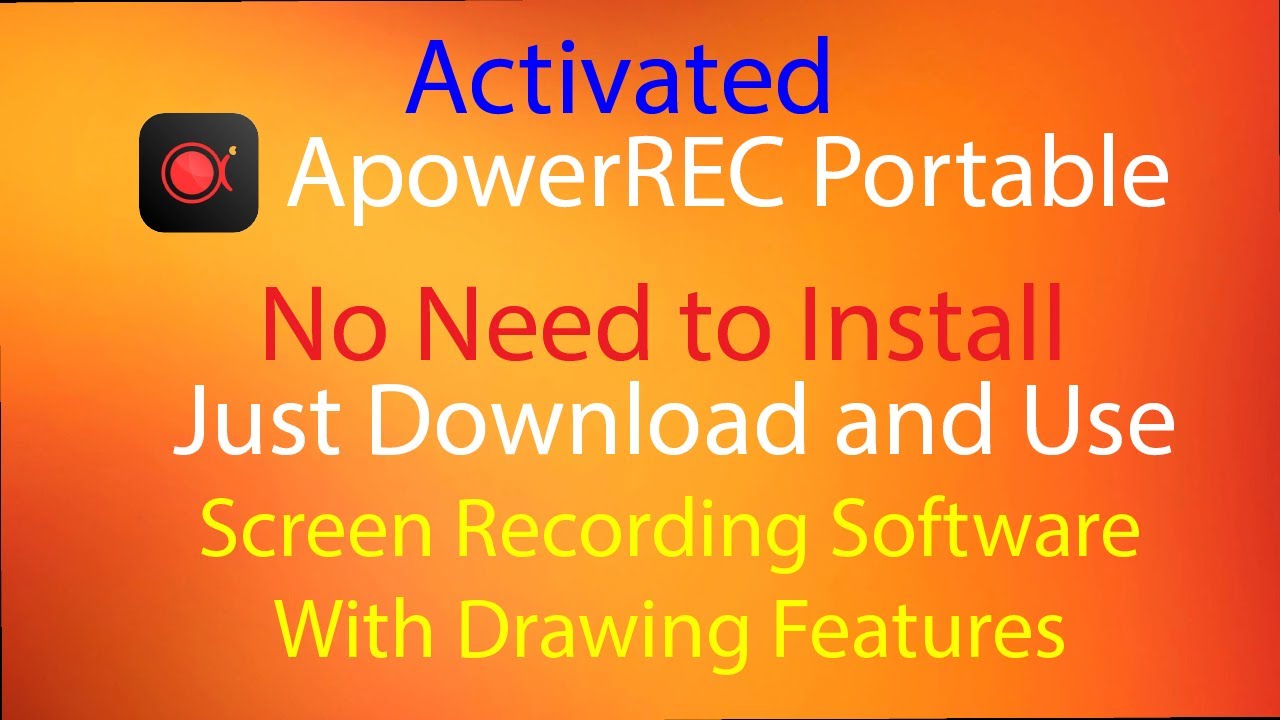 ApowerREC Portable v1.7.0.6 屏幕录制软件