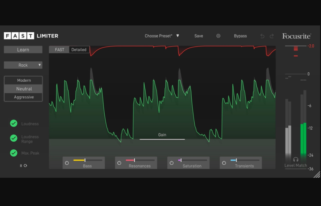 Focusrite FAST Limiter for Mac 1.0.0 您塑造和控制音轨插件